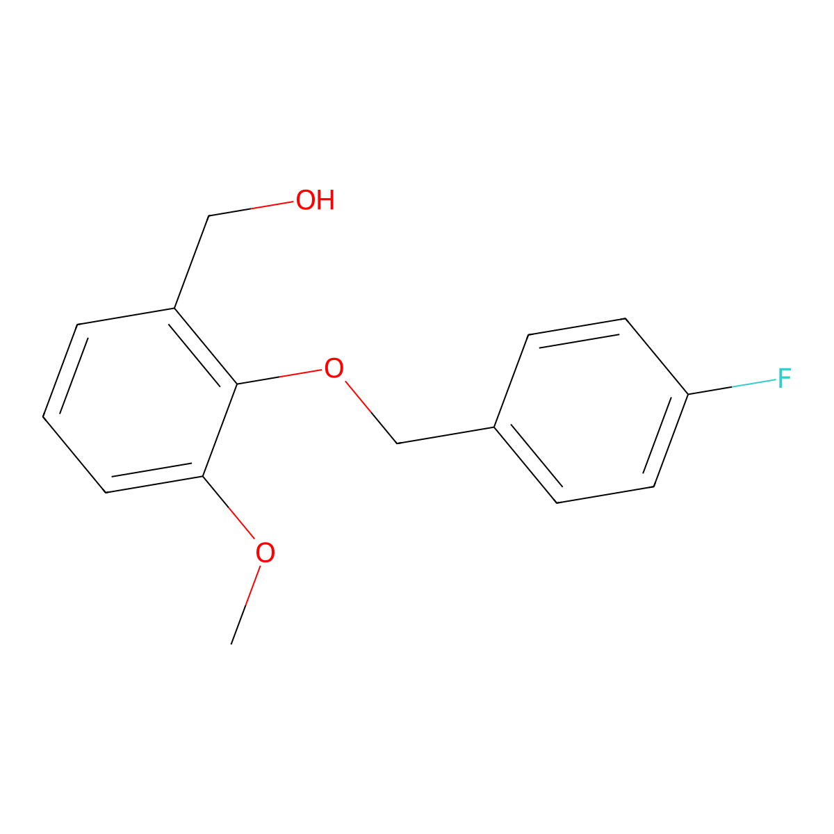 2-[(4-Fluorophenyl)methoxy]-3-methoxybenzenemethanol molecular structure, CAS 861225-14-1