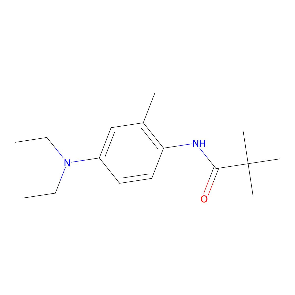 N-[4-(diethylamino)-2-methylphenyl]-2,2-dimethylpropanamide molecular structure, CAS 861225-48-1