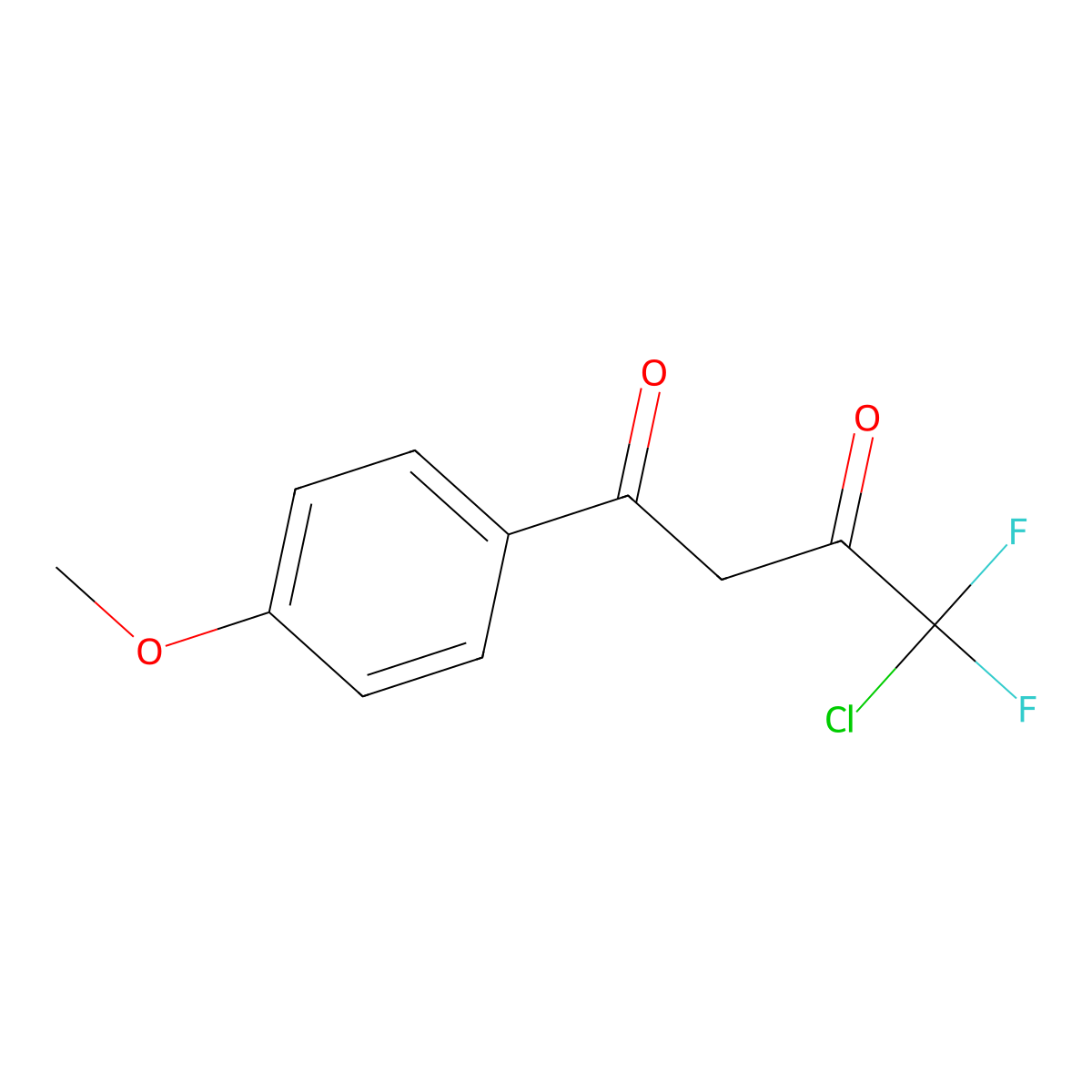 4-Chloro-4,4-difluoro-1-(4-methoxyphenyl)butane-1,3-dione molecular structure, CAS 861225-50-5