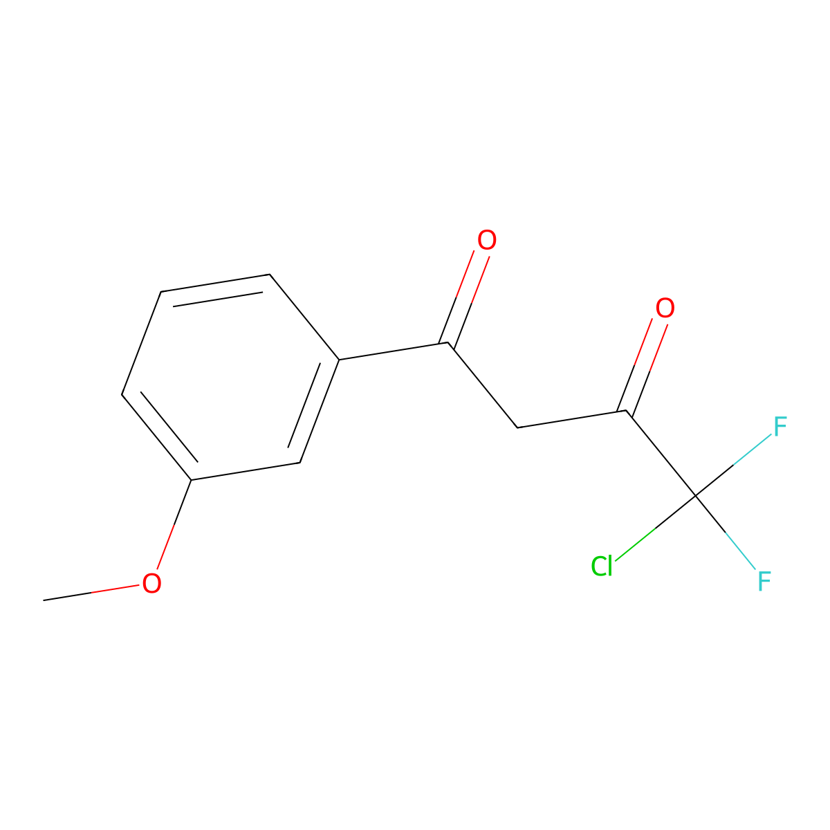 4-Chloro-4,4-difluoro-1-(3-methoxyphenyl)butane-1,3-dione molecular structure, CAS 861225-51-6