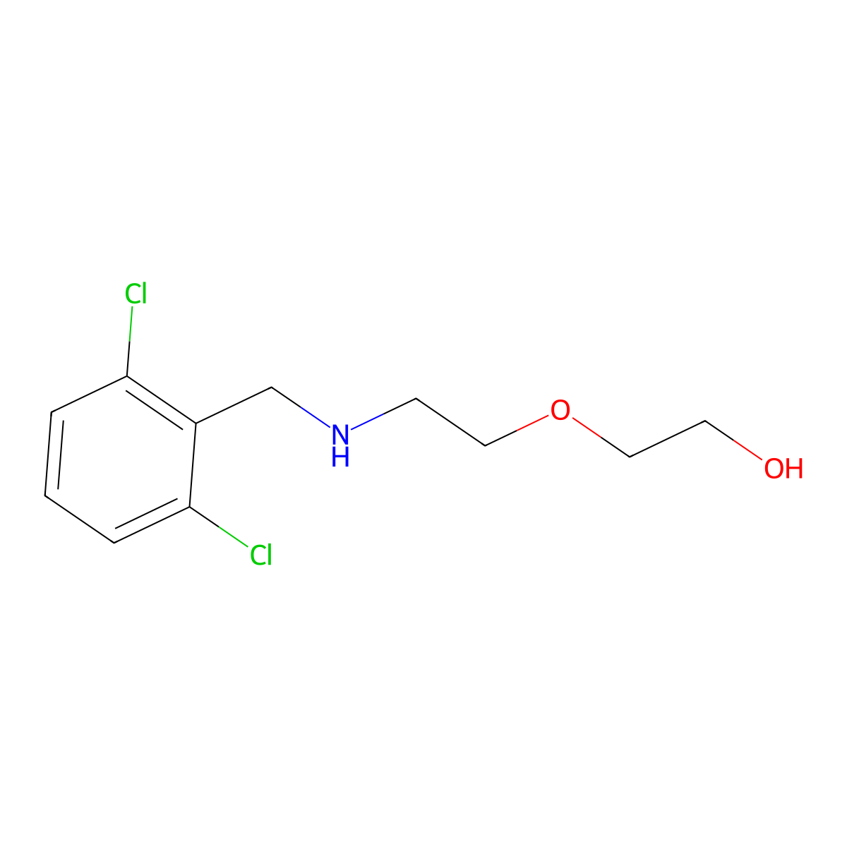 2-{2-[(2,6-Dichlorobenzyl)amino]ethoxy}ethanol molecular structure, CAS 861225-92-5