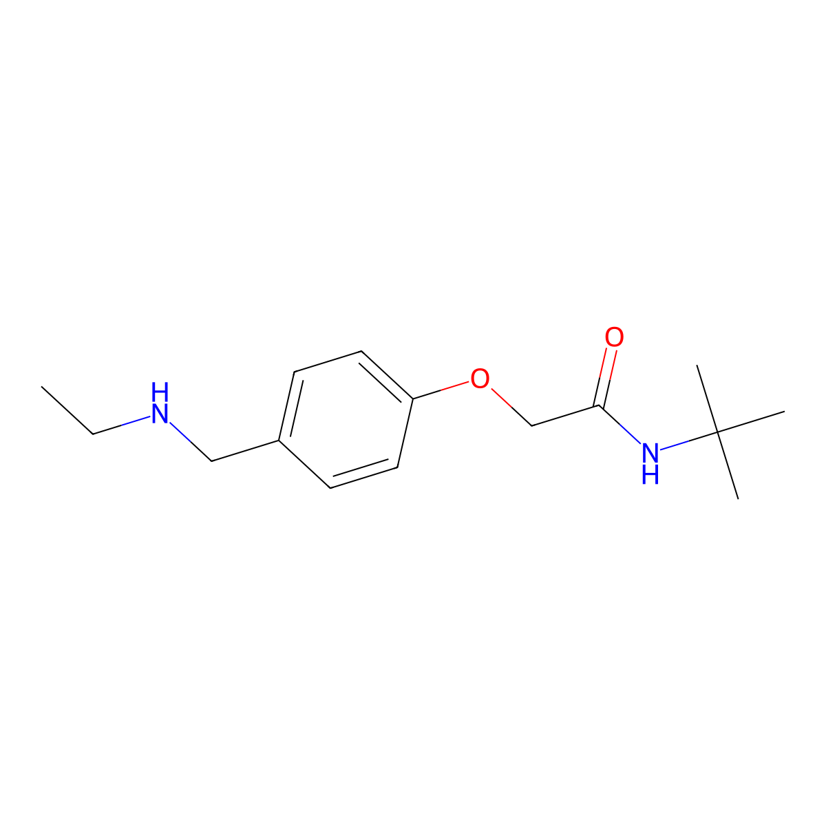 N-(tert-butyl)-2-{4-[(ethylamino)methyl]phenoxy}acetamide molecular structure, CAS 861226-19-9
