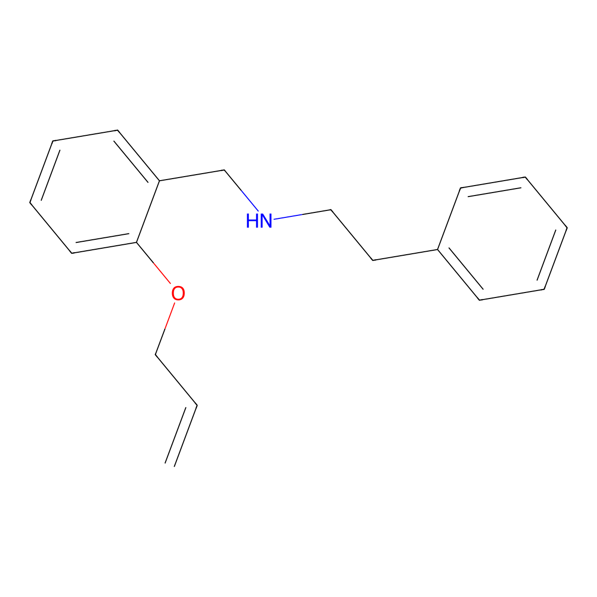 (2-Phenylethyl)({[2-(prop-2-en-1-yloxy)phenyl]methyl})amine molecular structure, CAS 861227-27-2