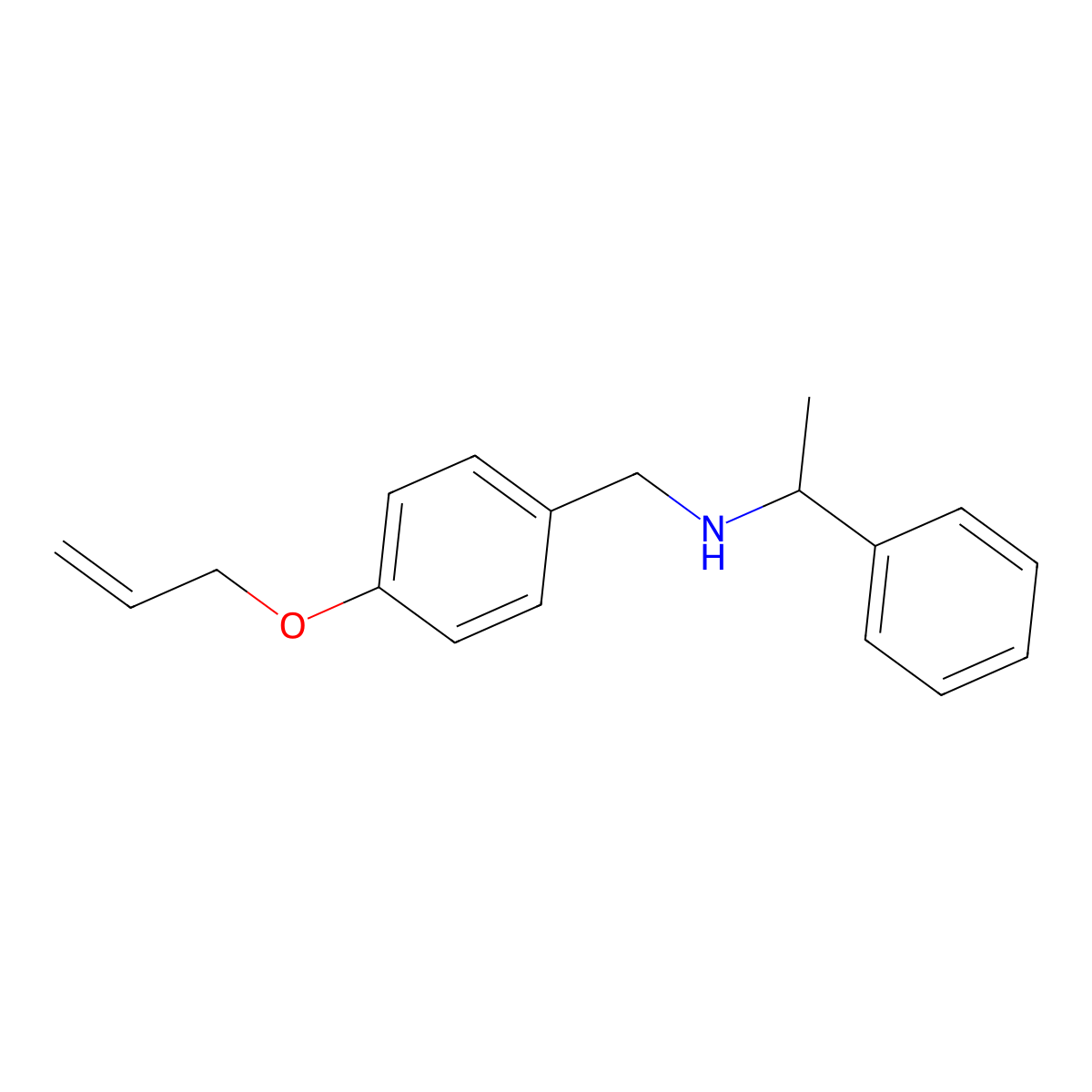 N-[4-(allyloxy)benzyl]-N-(1-phenylethyl)amine molecular structure, CAS 861227-29-4
