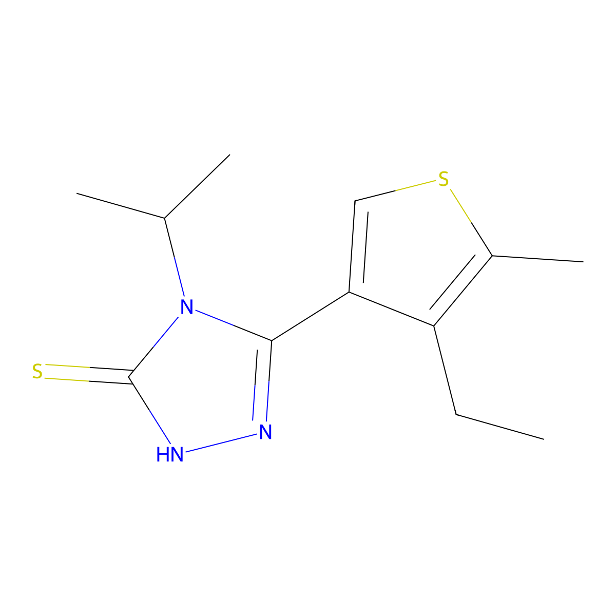 5-(4-ethyl-5-methylthien-3-yl)-4-isopropyl-4H-1,2,4-triazole-3-thiol molecular structure, CAS 861227-43-2