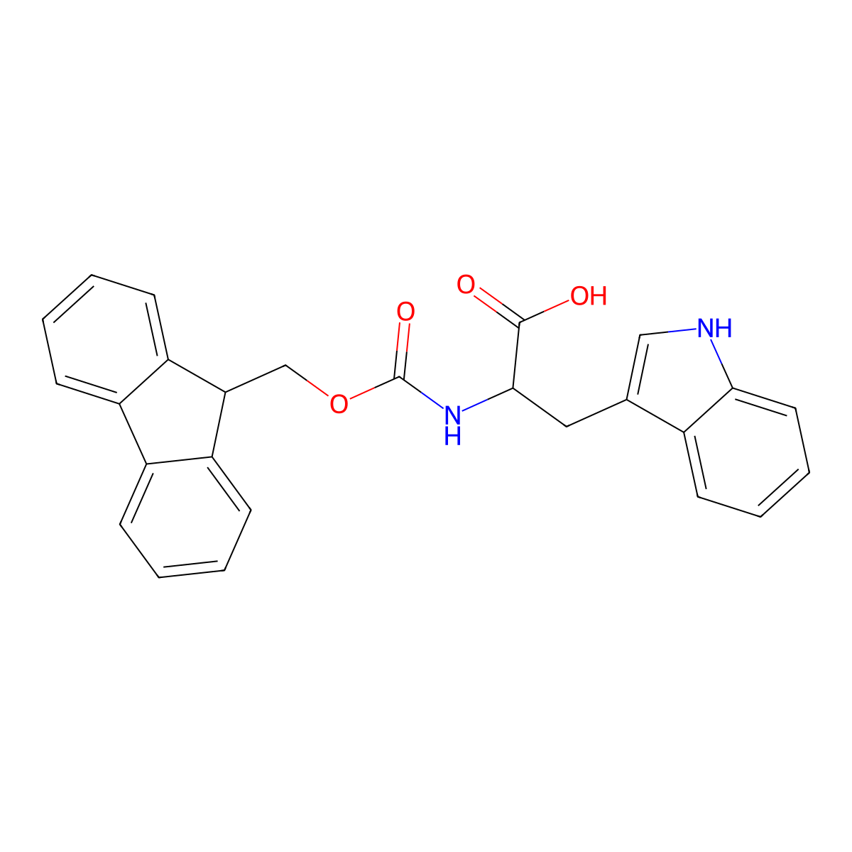 Fmoc-D-Trp-OH molecular structure, CAS 86123-11-7