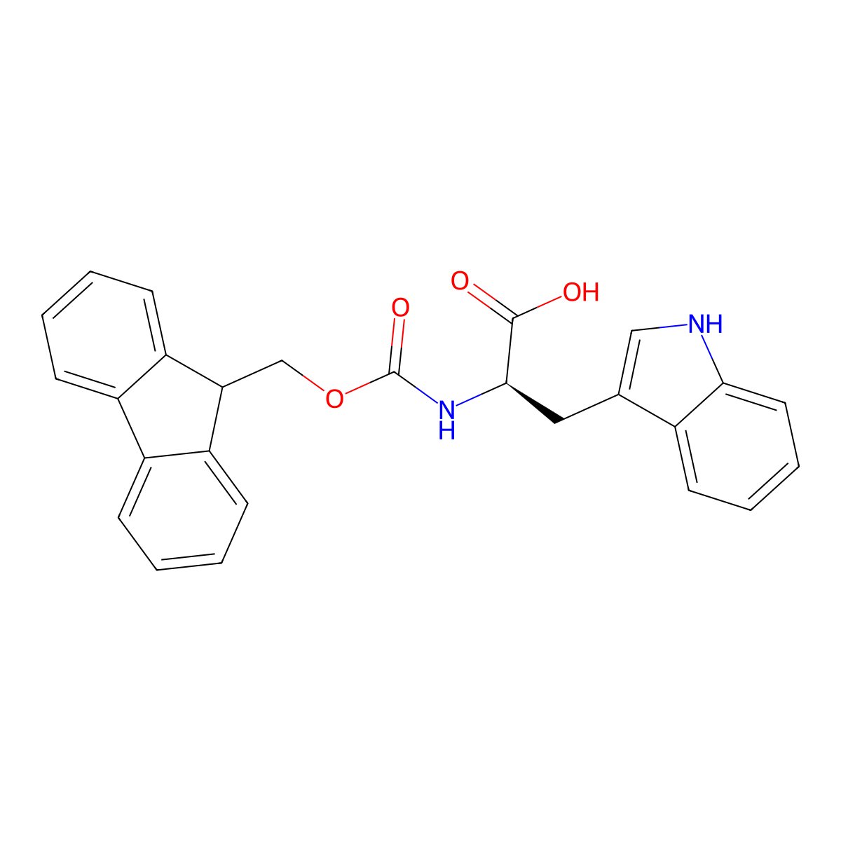 Fmoc-D-Trp-OH molecular structure, CAS 86123-11-7
