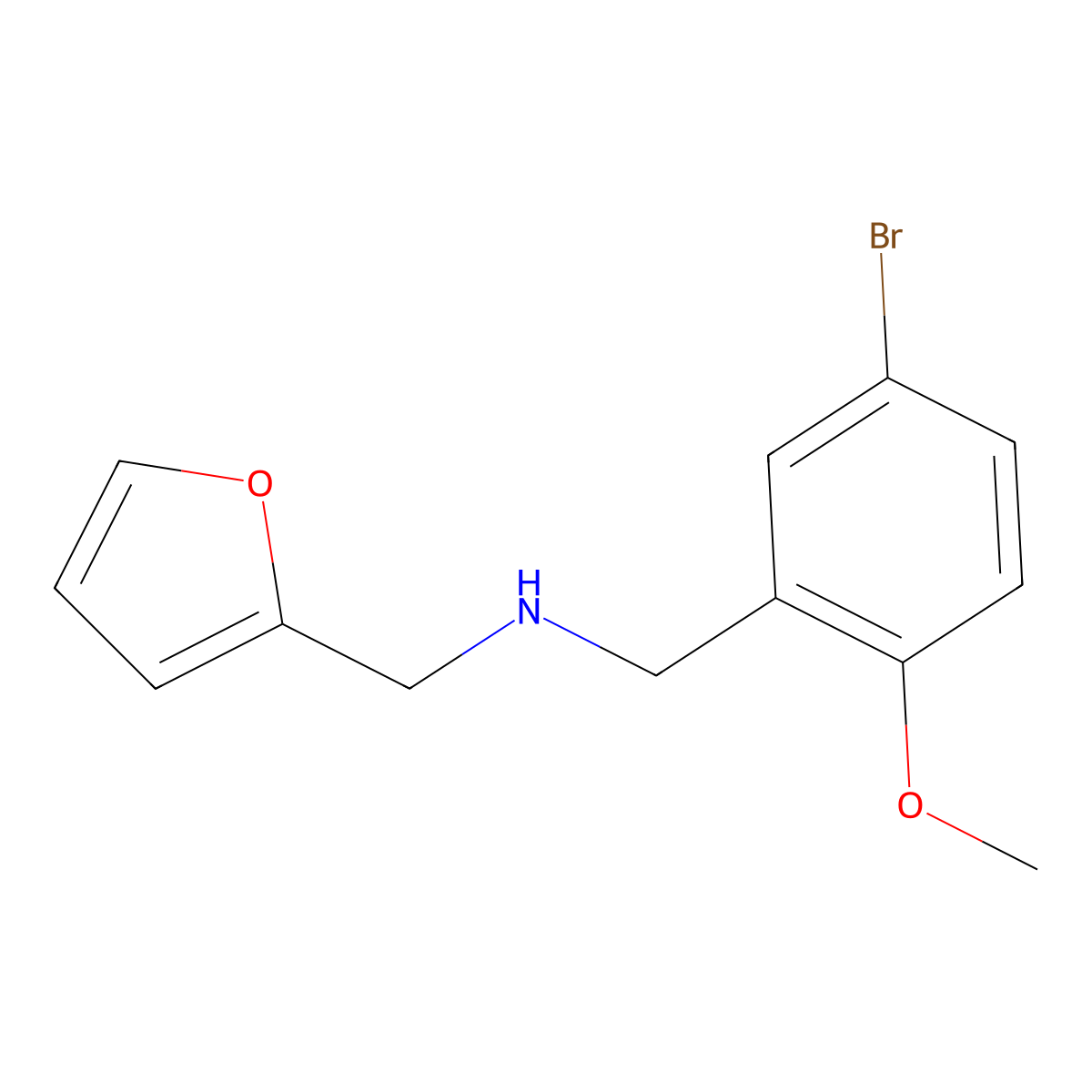 N-(5-bromo-2-methoxybenzyl)-N-(2-furylmethyl)amine molecular structure, CAS 861232-35-1