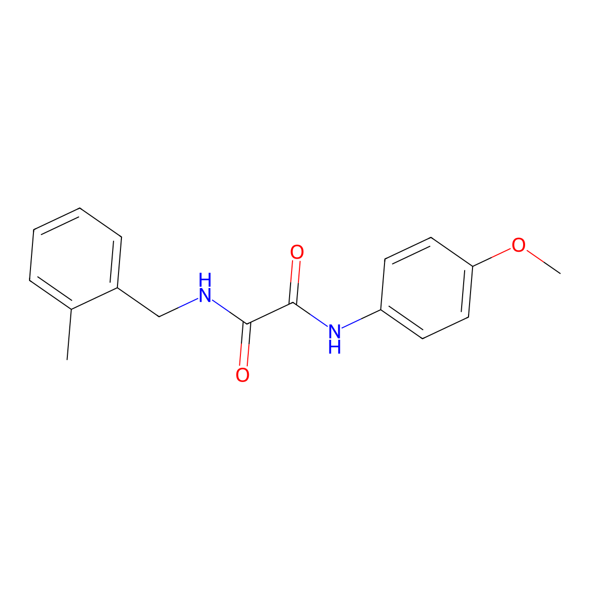 N1-(4-methoxyphenyl)-N2-(2-methylbenzyl)oxalamide molecular structure, CAS 861234-78-8