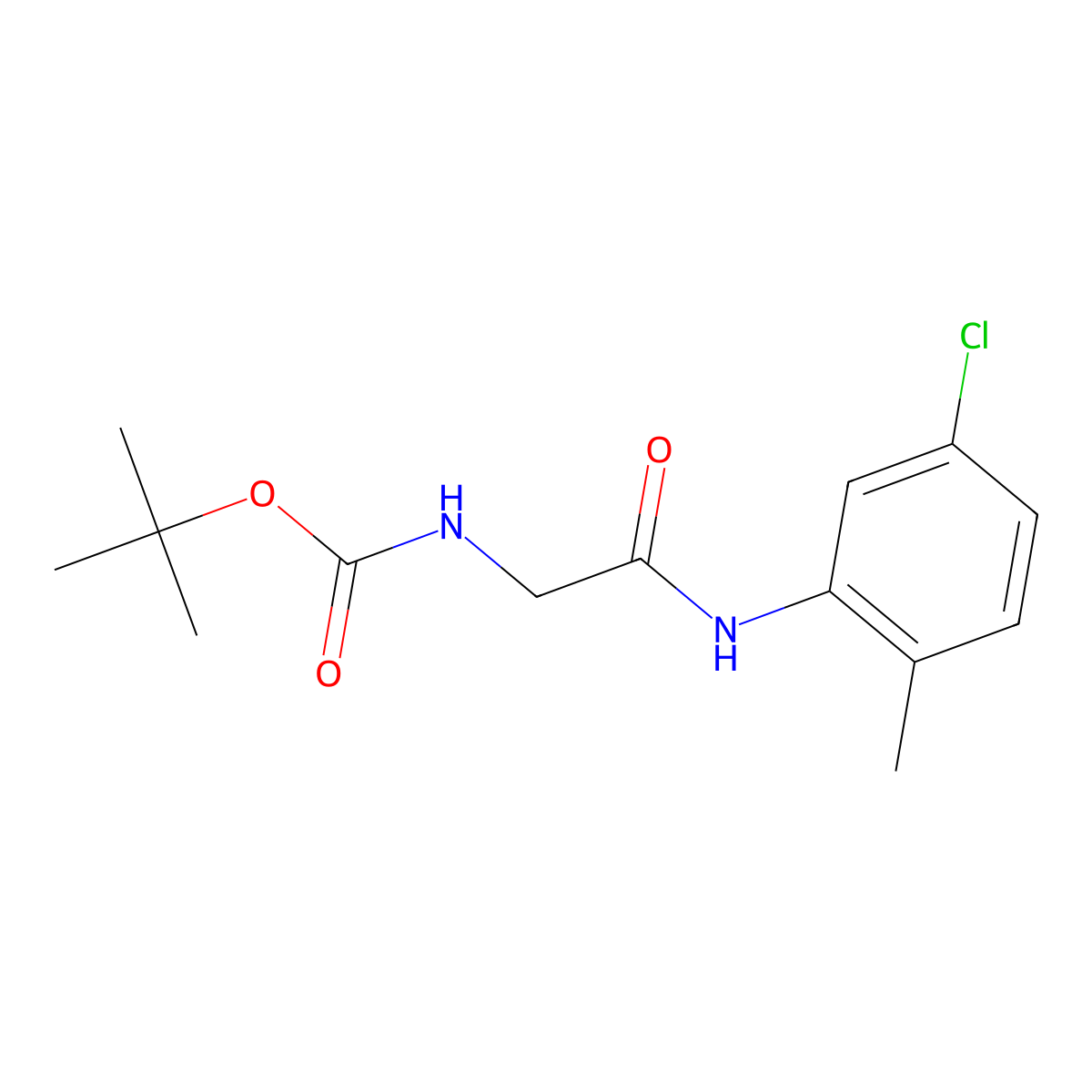 N-(tert-butoxycarbonyl)-N1-(5-chloro-2-methylphenyl)glycinamide molecular structure, CAS 861235-64-5