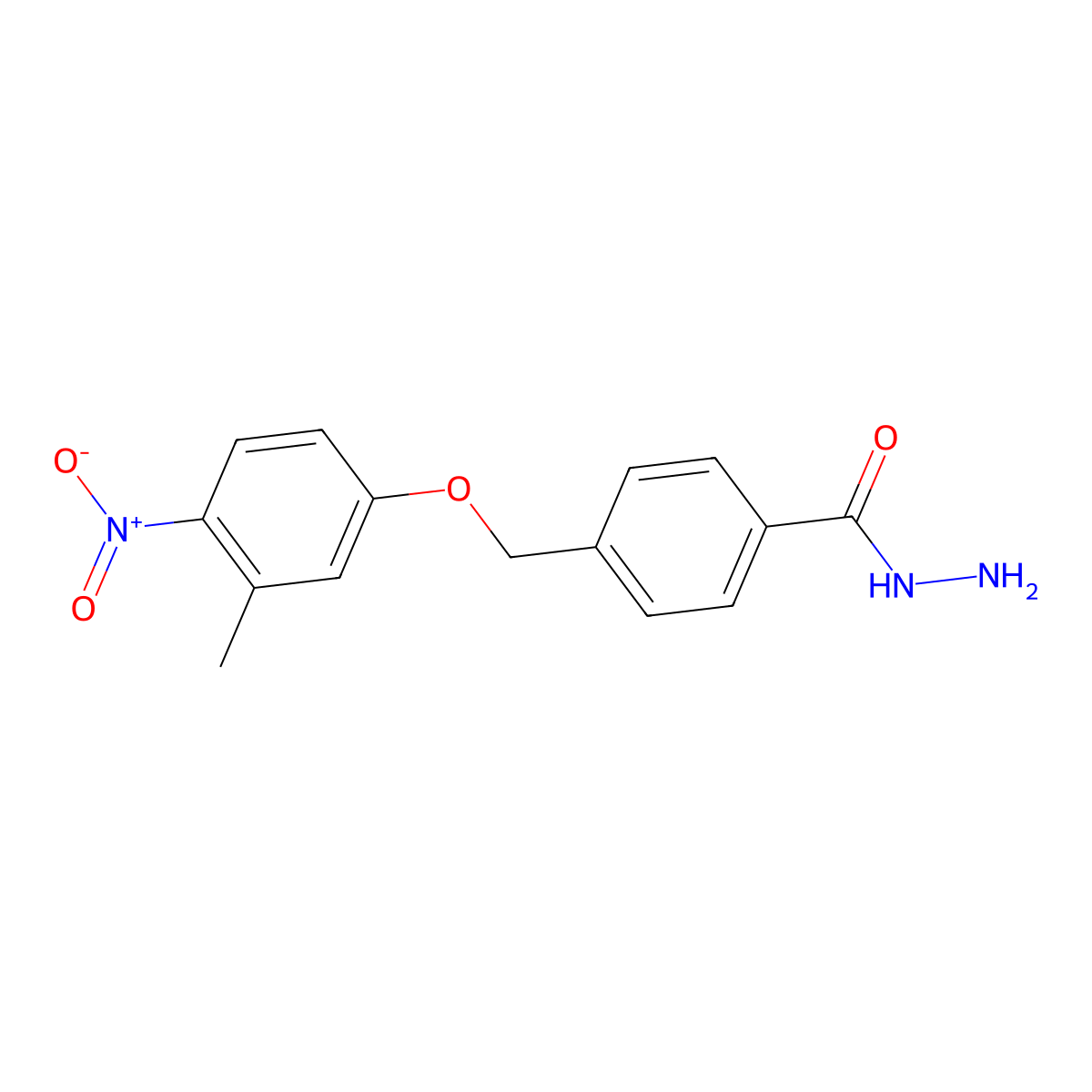 4-[(3-Methyl-4-nitrophenoxy)methyl]benzohydrazide molecular structure, CAS 861237-97-0