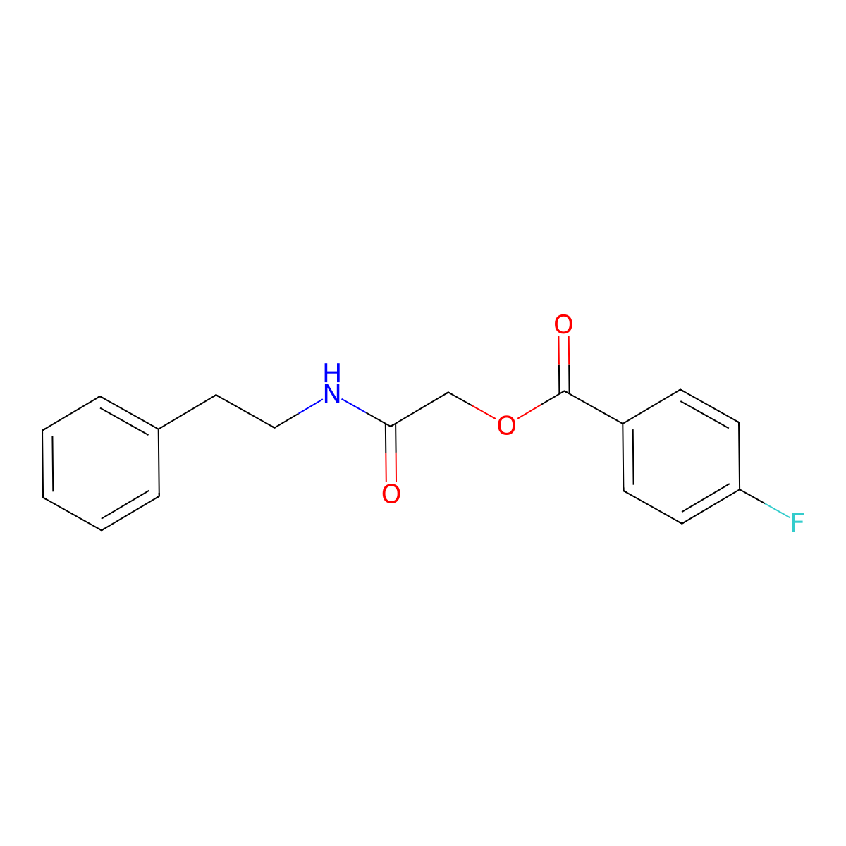 [(2-Phenylethyl)carbamoyl]methyl 4-fluorobenzoate molecular structure, CAS 861238-07-5