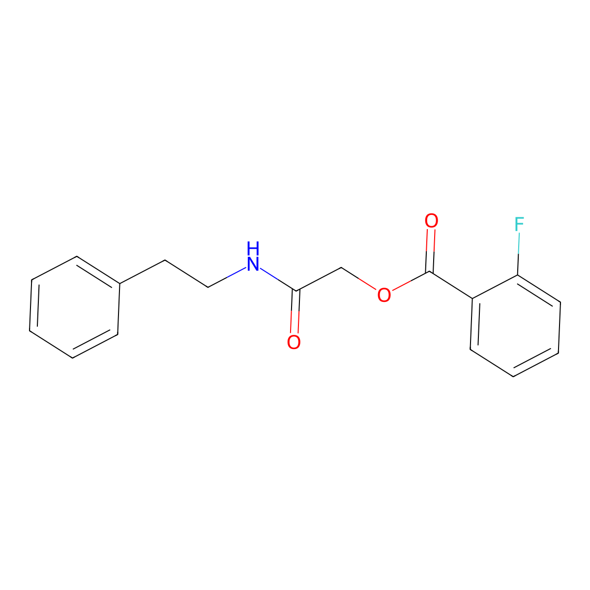 [(2-Phenylethyl)carbamoyl]methyl 2-fluorobenzoate molecular structure, CAS 861238-08-6