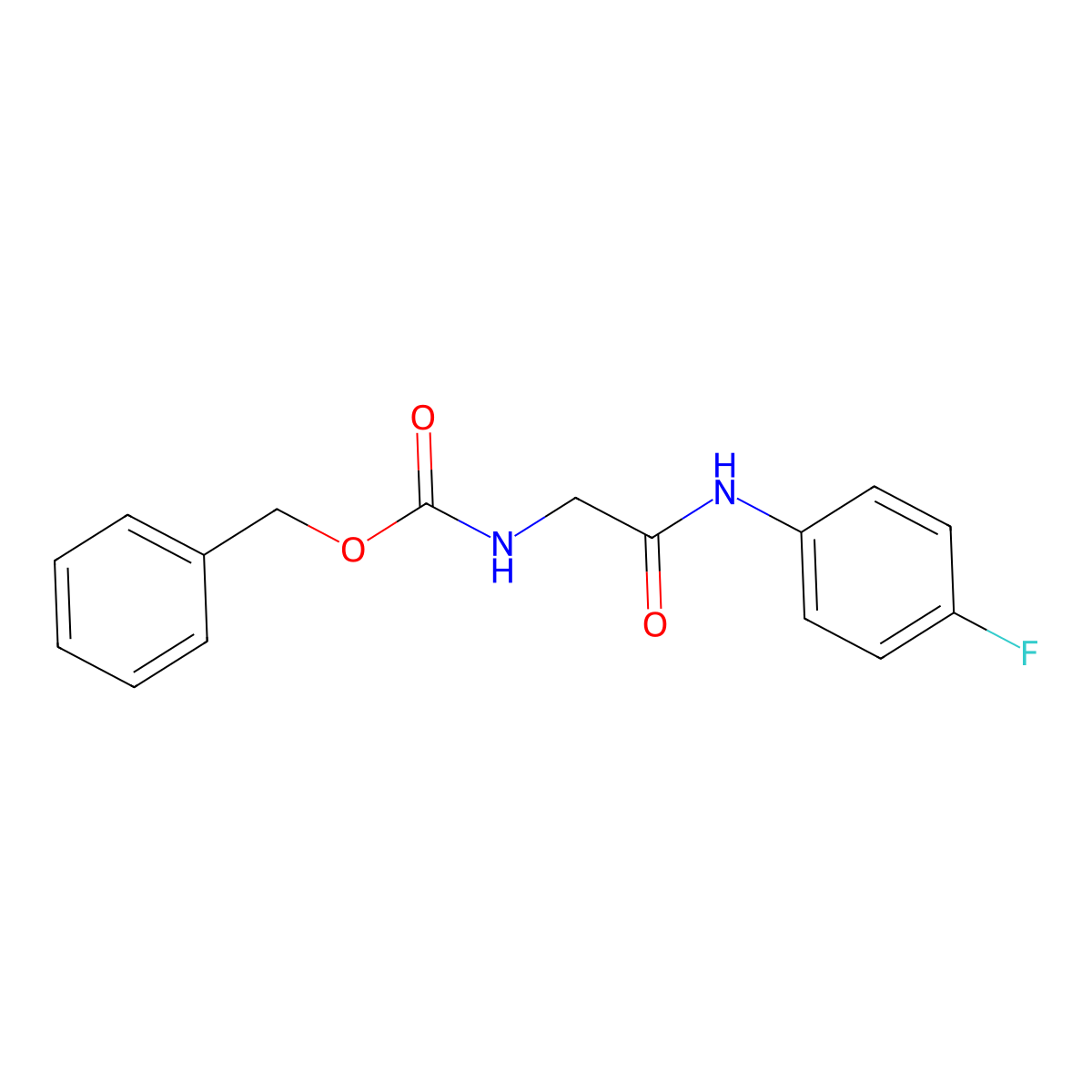 benzyl N-[2-(4-fluoroanilino)-2-oxoethyl]carbamate molecular structure, CAS 861238-71-3