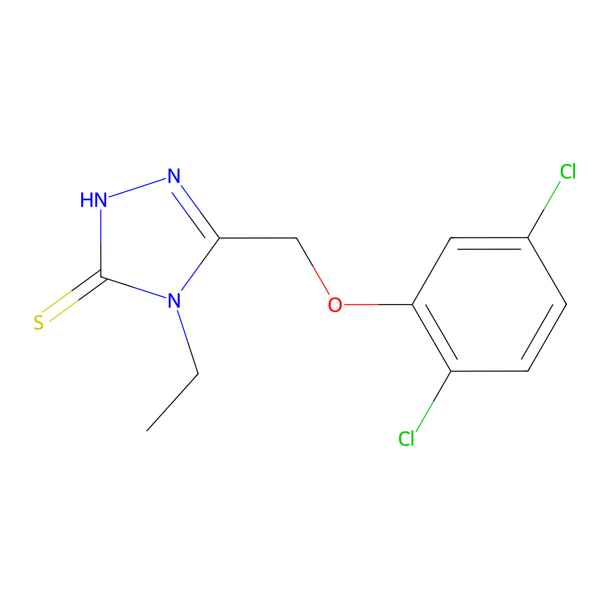 5-[(2,5-dichlorophenoxy)methyl]-4-ethyl-4H-1,2,4-triazole-3-thiol molecular structure, CAS 861240-03-1