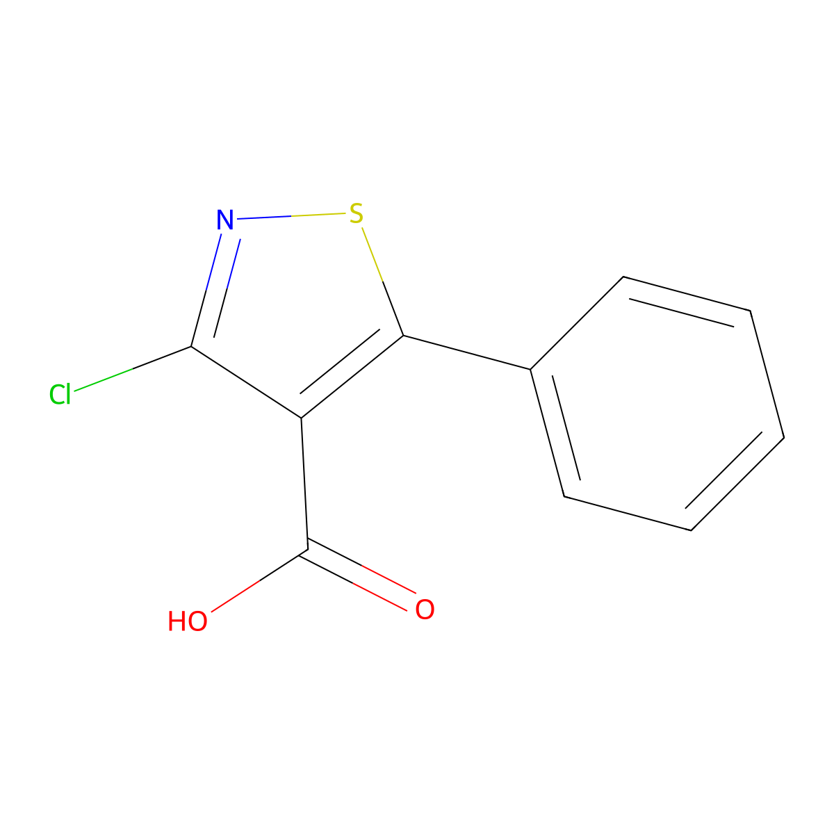 3-Chloro-5-phenylisothiazole-4-carboxylic acid molecular structure, CAS 86125-06-6