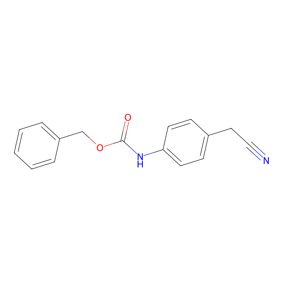 benzyl N-[4-(cyanomethyl)phenyl]carbamate molecular structure, CAS 861250-54-6