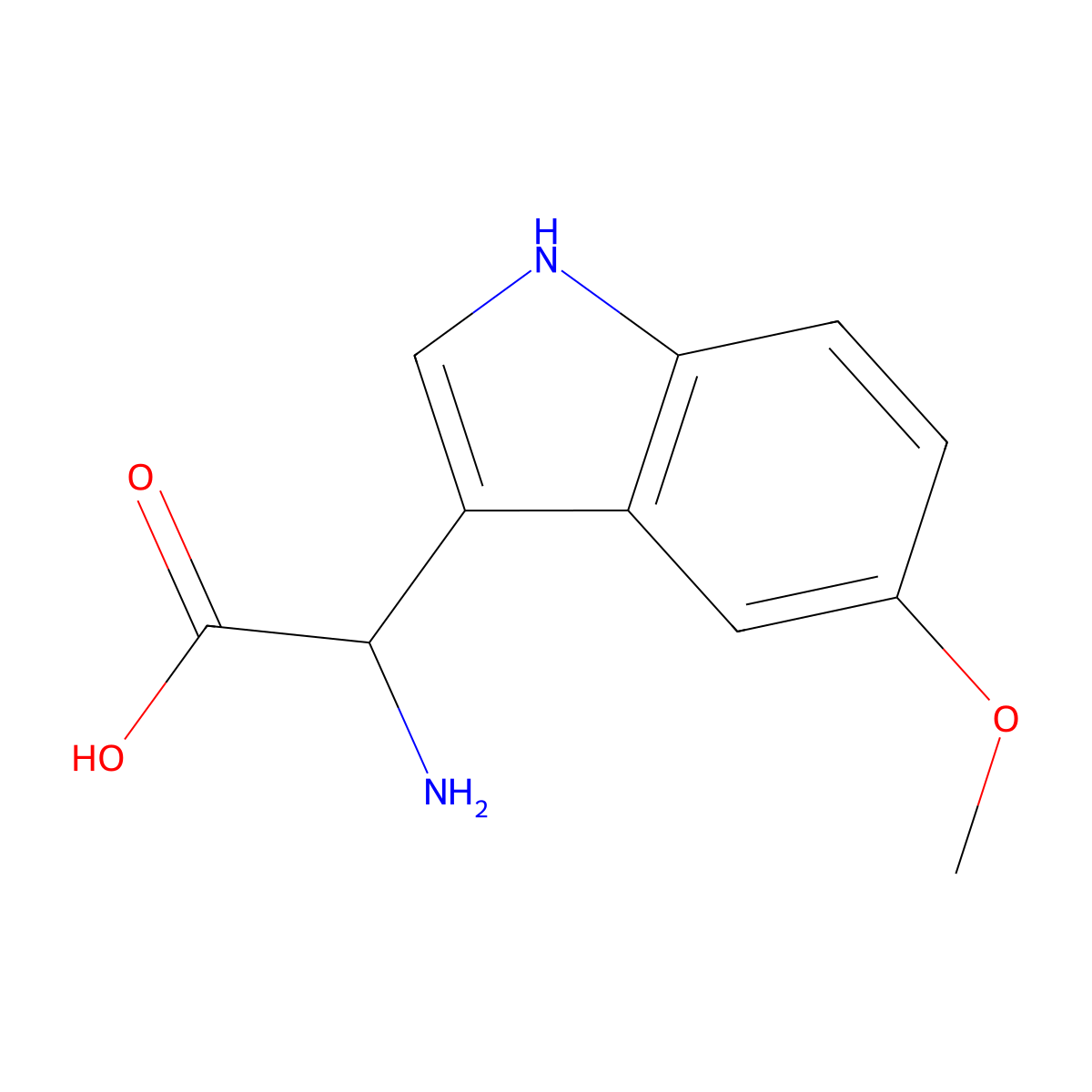 2-Amino-2-(5-methoxy-1H-indol-3-YL)acetic acid molecular structure, CAS 861258-66-4