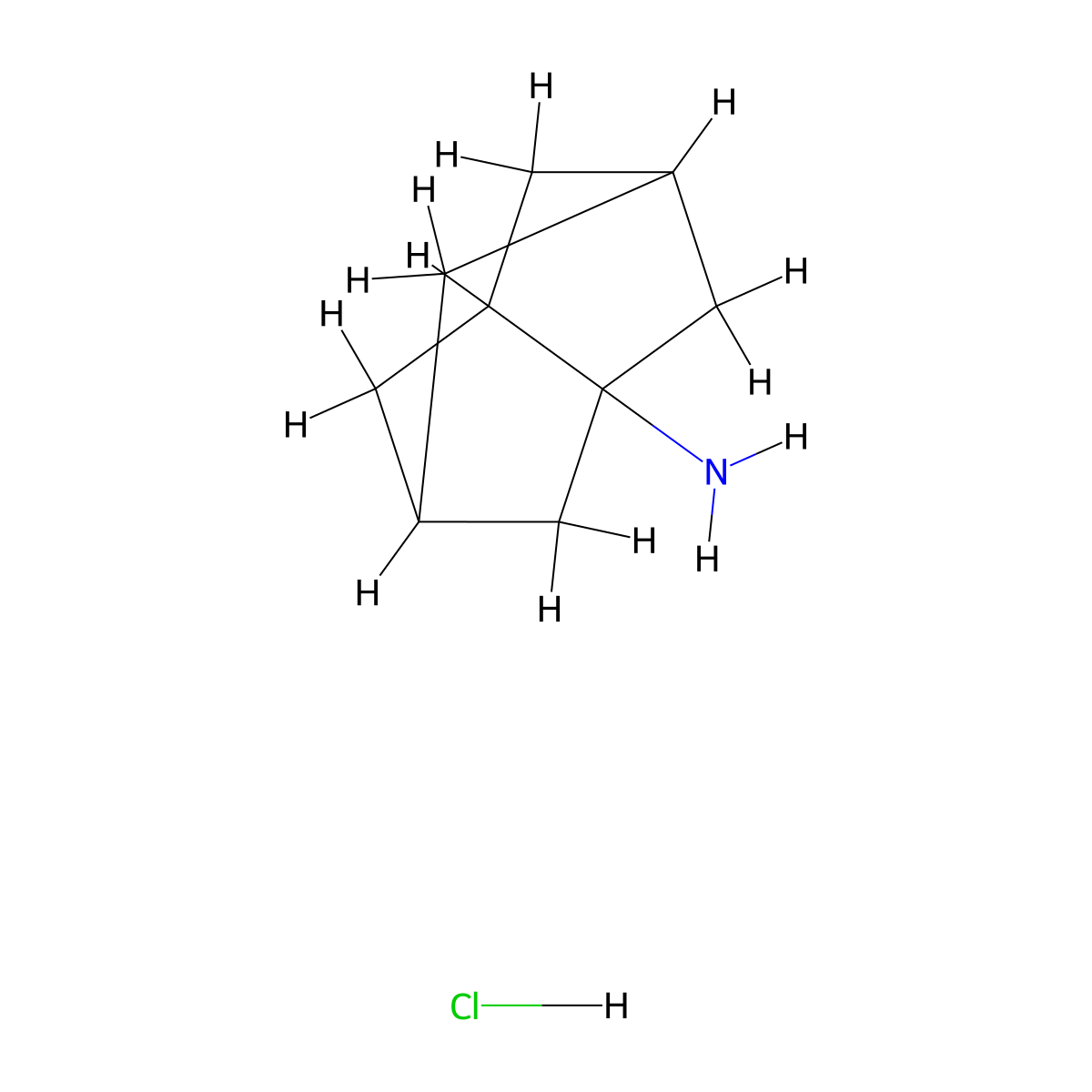 3-Noradamantanamine Hydrochloride molecular structure, CAS 86128-83-8
