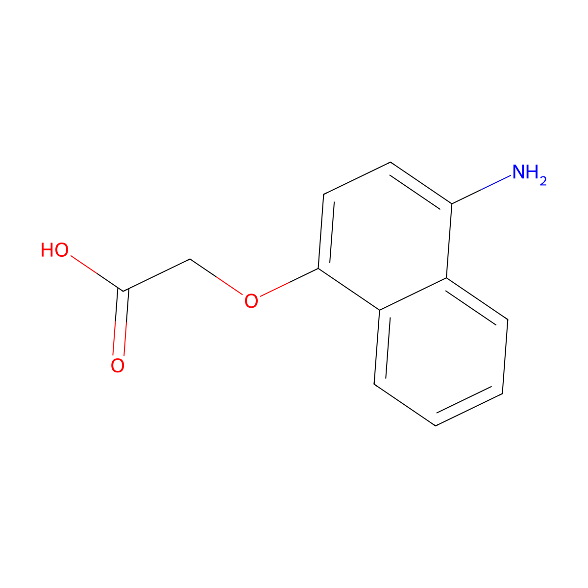 2-((4-Aminonaphthalen-1-yl)oxy)acetic acid molecular structure, CAS 861295-97-8