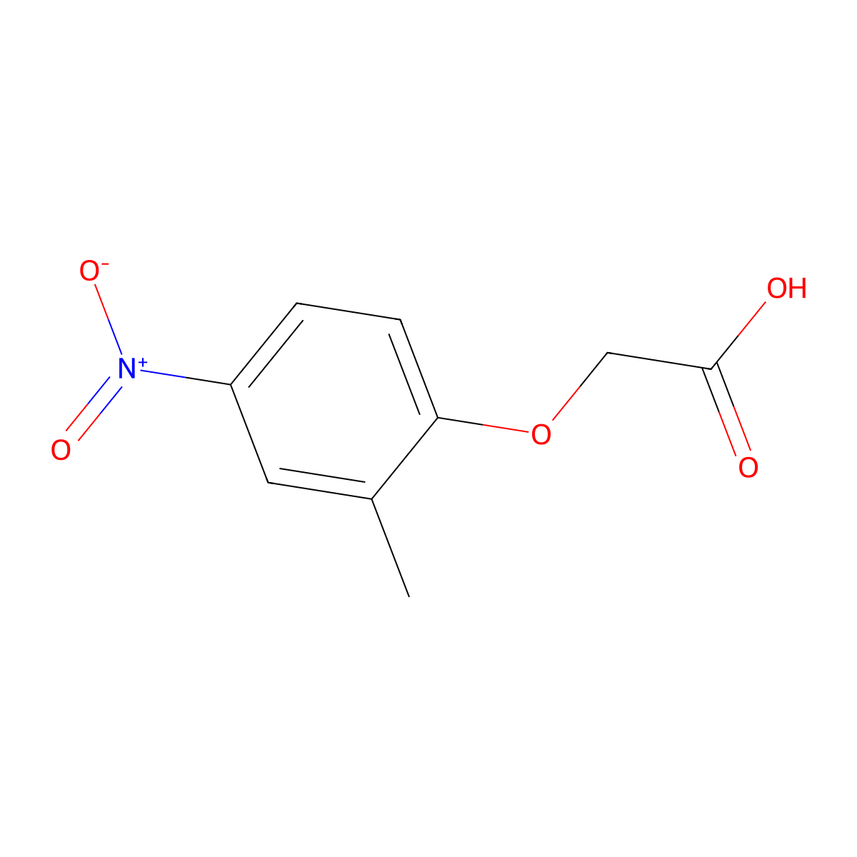 (2-Methyl-4-nitro-phenoxy)-acetic acid molecular structure, CAS 861296-08-4