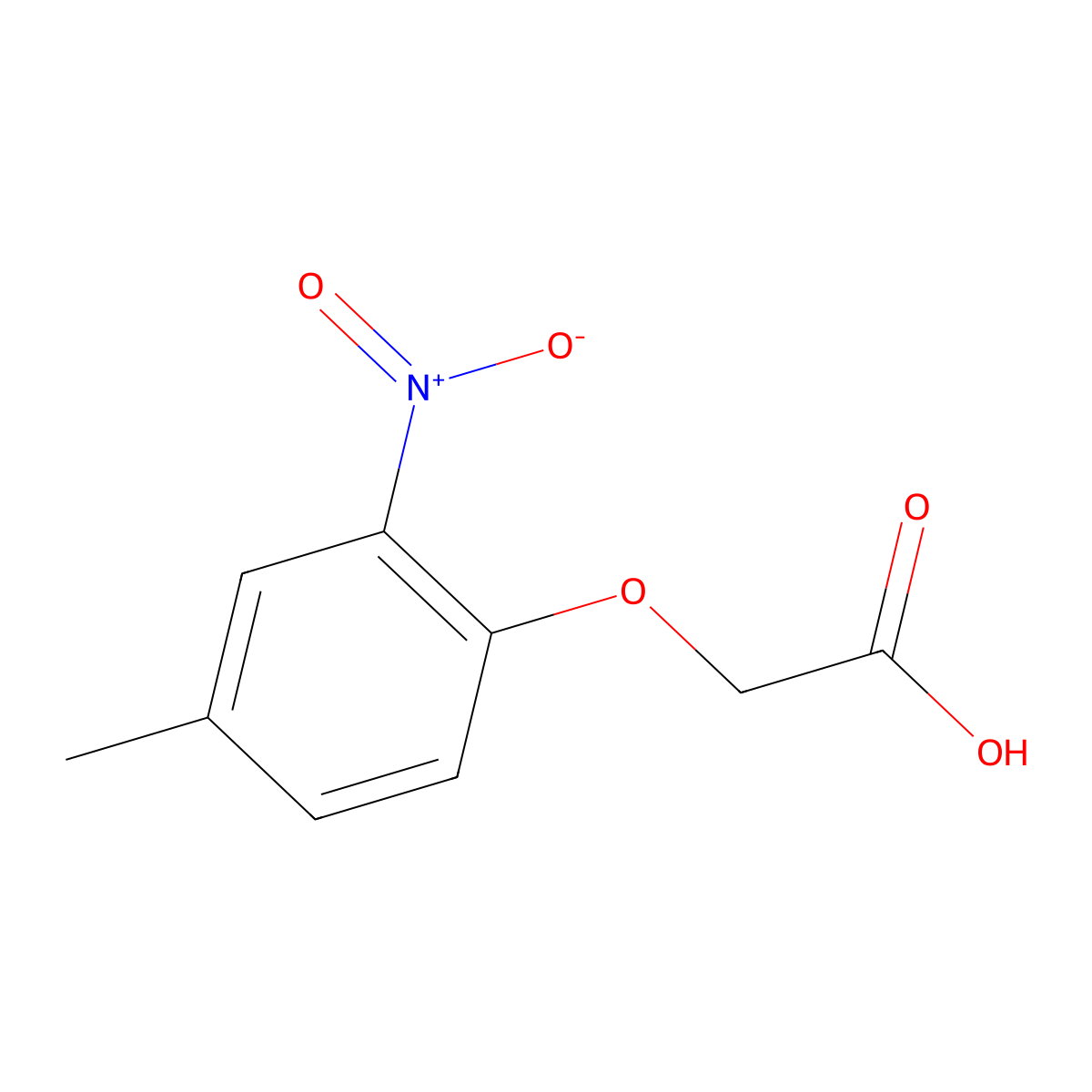 (4-Methyl-2-nitrophenoxy)acetic acid molecular structure, CAS 861296-09-5