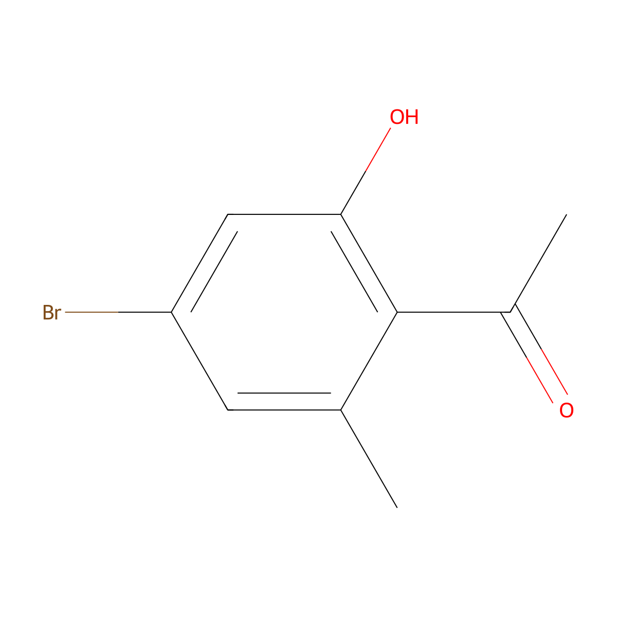 1-(4-Bromo-2-hydroxy-6-methylphenyl)ethanone molecular structure, CAS 861296-78-8