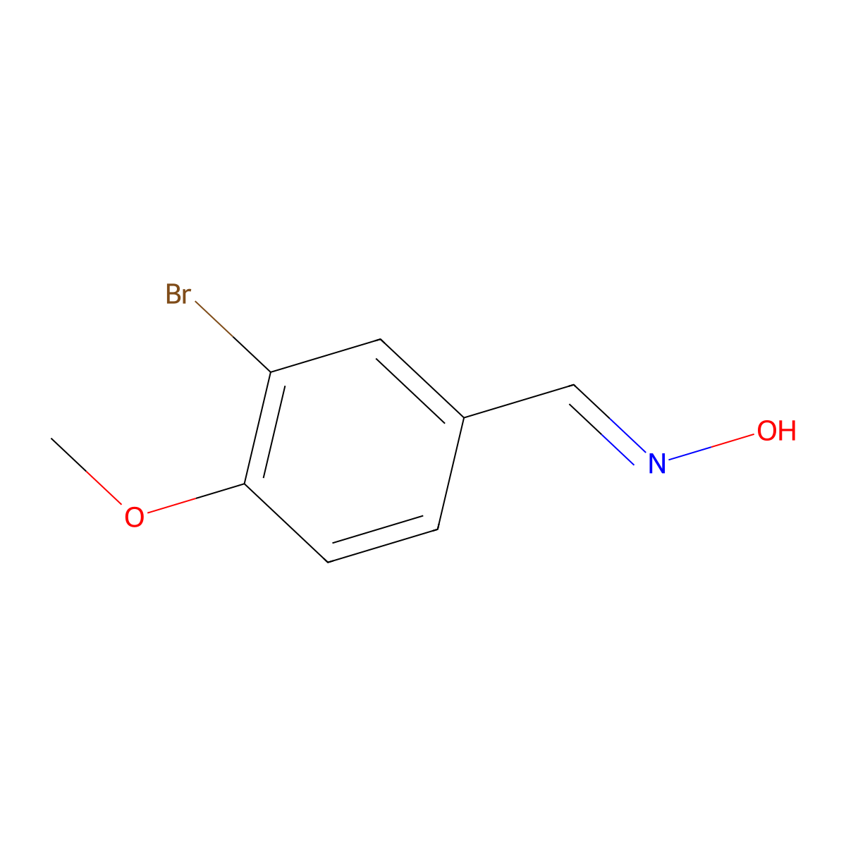 N-[(3-Bromo-4-methoxyphenyl)methylidene]hydroxylamine molecular structure, CAS 861299-00-5