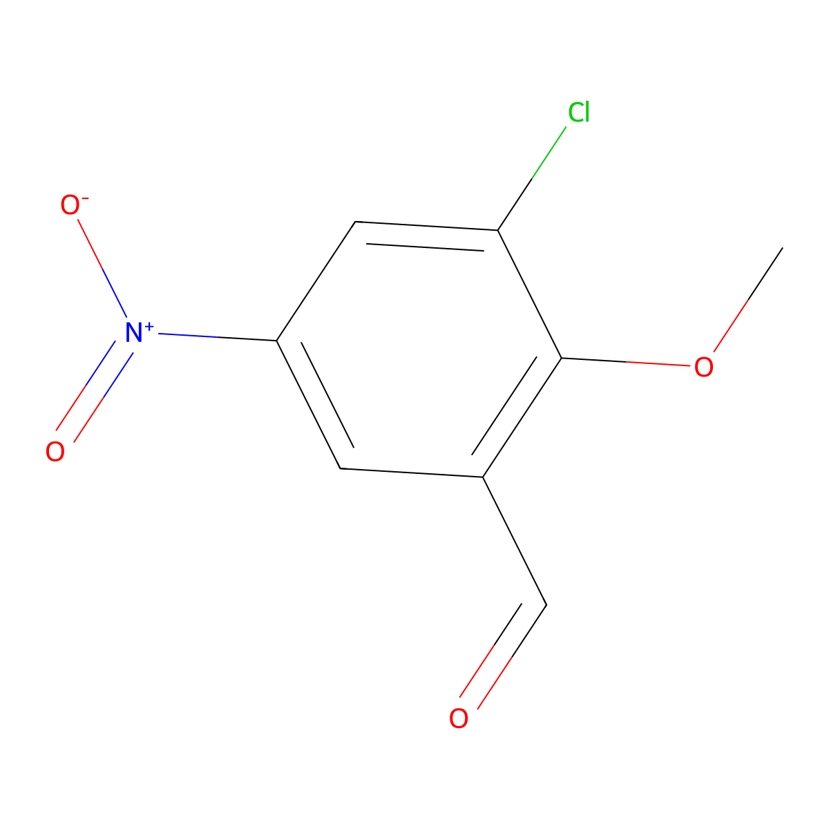 3-Chloro-2-methoxy-5-nitrobenzaldehyde molecular structure, CAS 861302-89-8