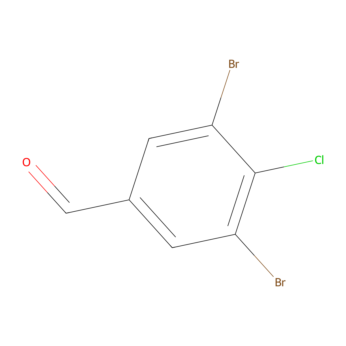 3,5-Dibromo-4-chlorobenzaldehyde molecular structure, CAS 861303-23-3