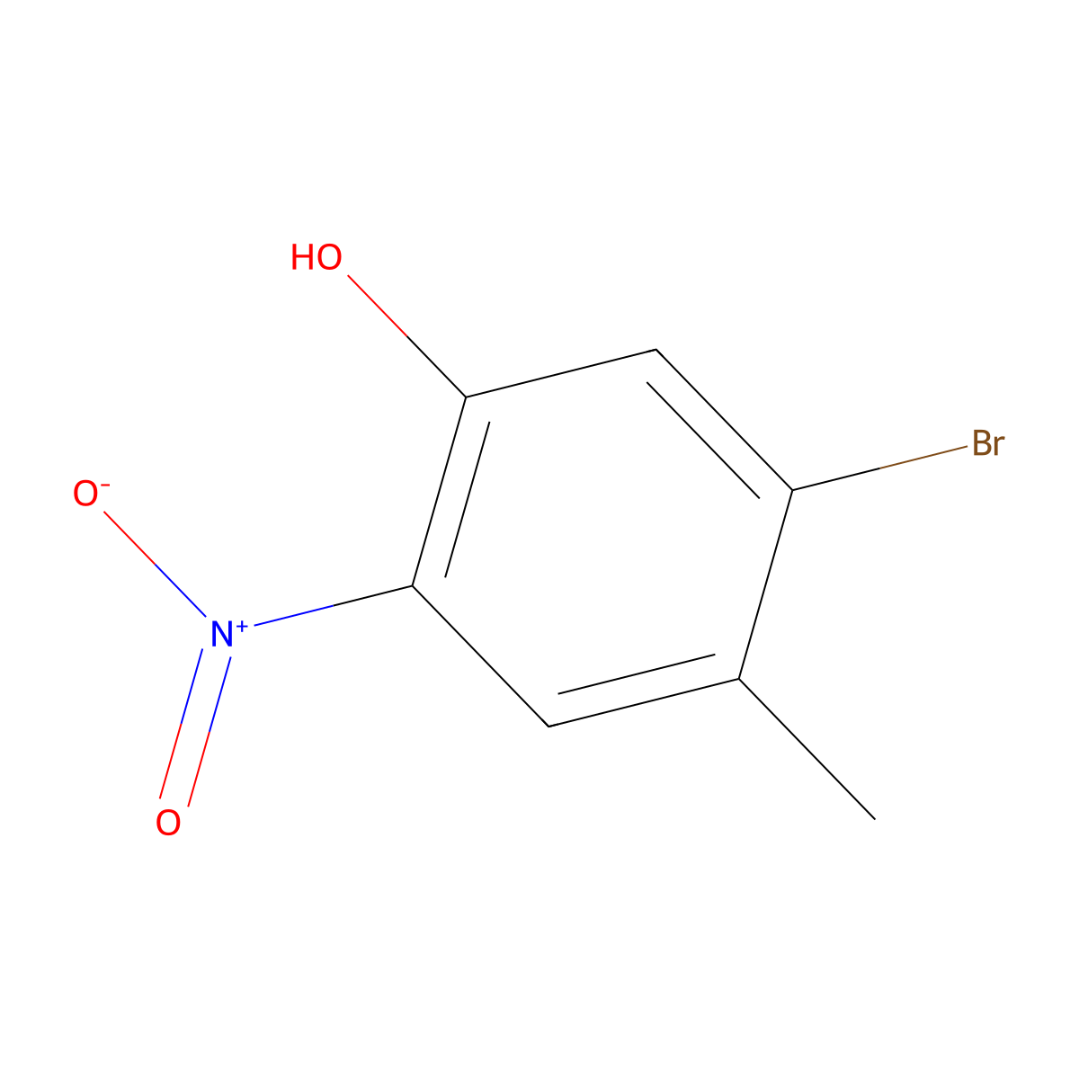 5-Bromo-4-methyl-2-nitrophenol molecular structure, CAS 861315-14-2