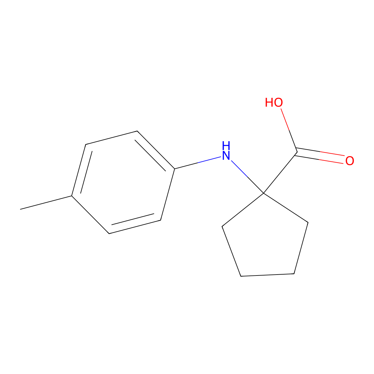 1-[(4-Methylphenyl)amino]cyclopentanecarboxylic acid molecular structure, CAS 861317-20-6