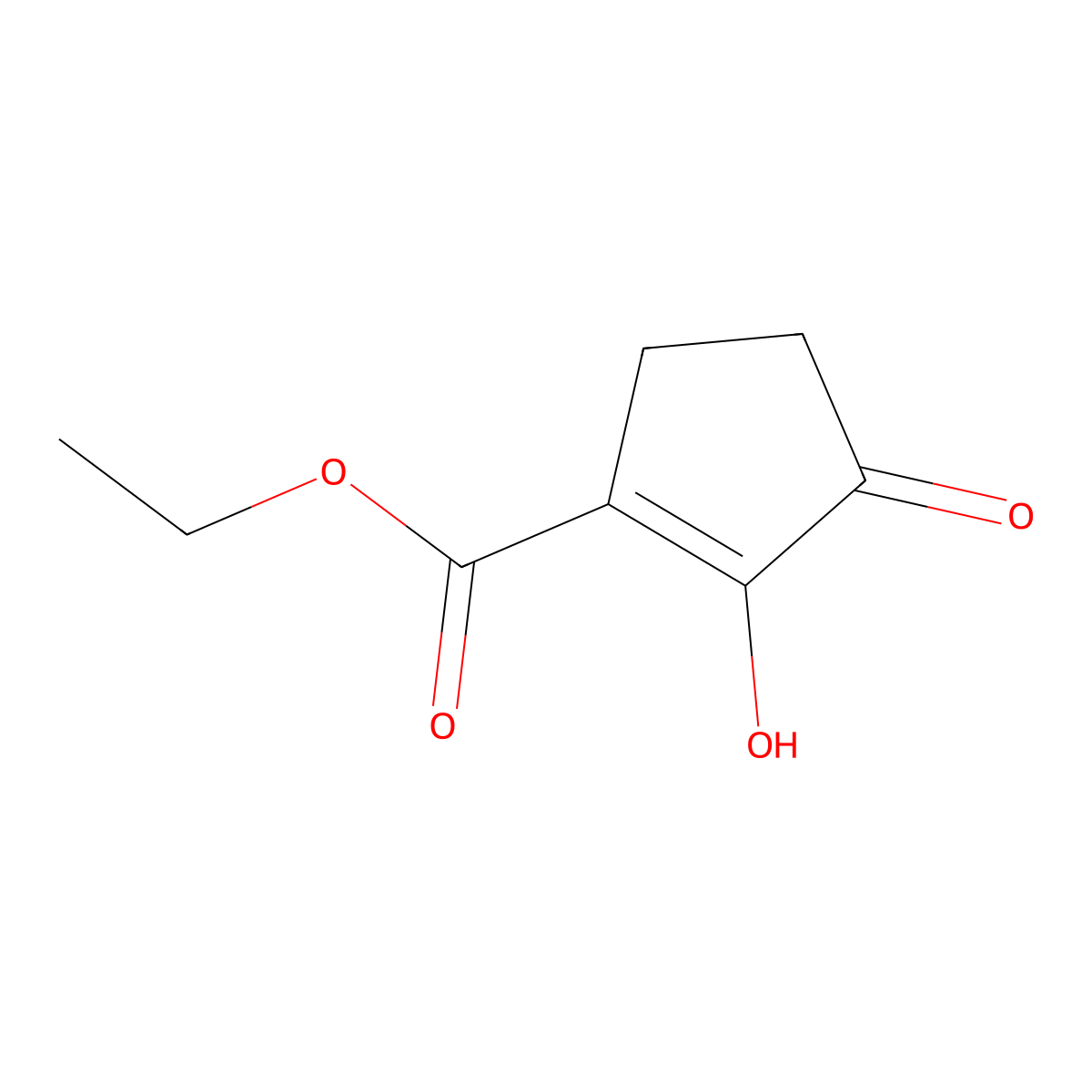 Ethyl 2-hydroxy-3-oxocyclopent-1-enecarboxylate molecular structure, CAS 861317-33-1