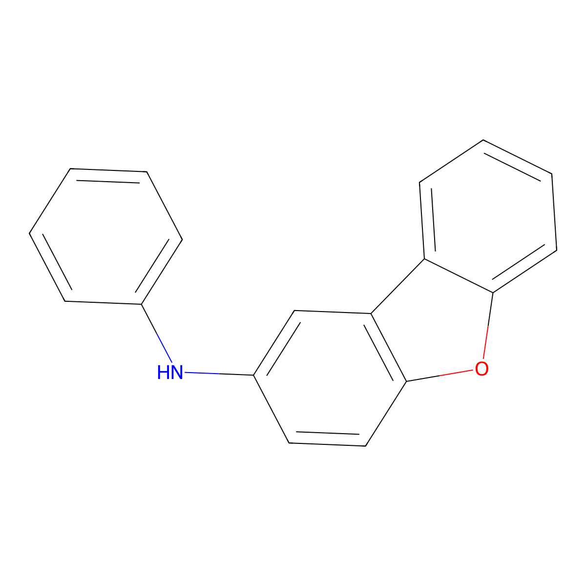 N-phenyl-2-Dibenzofuranamine molecular structure, CAS 861317-95-5
