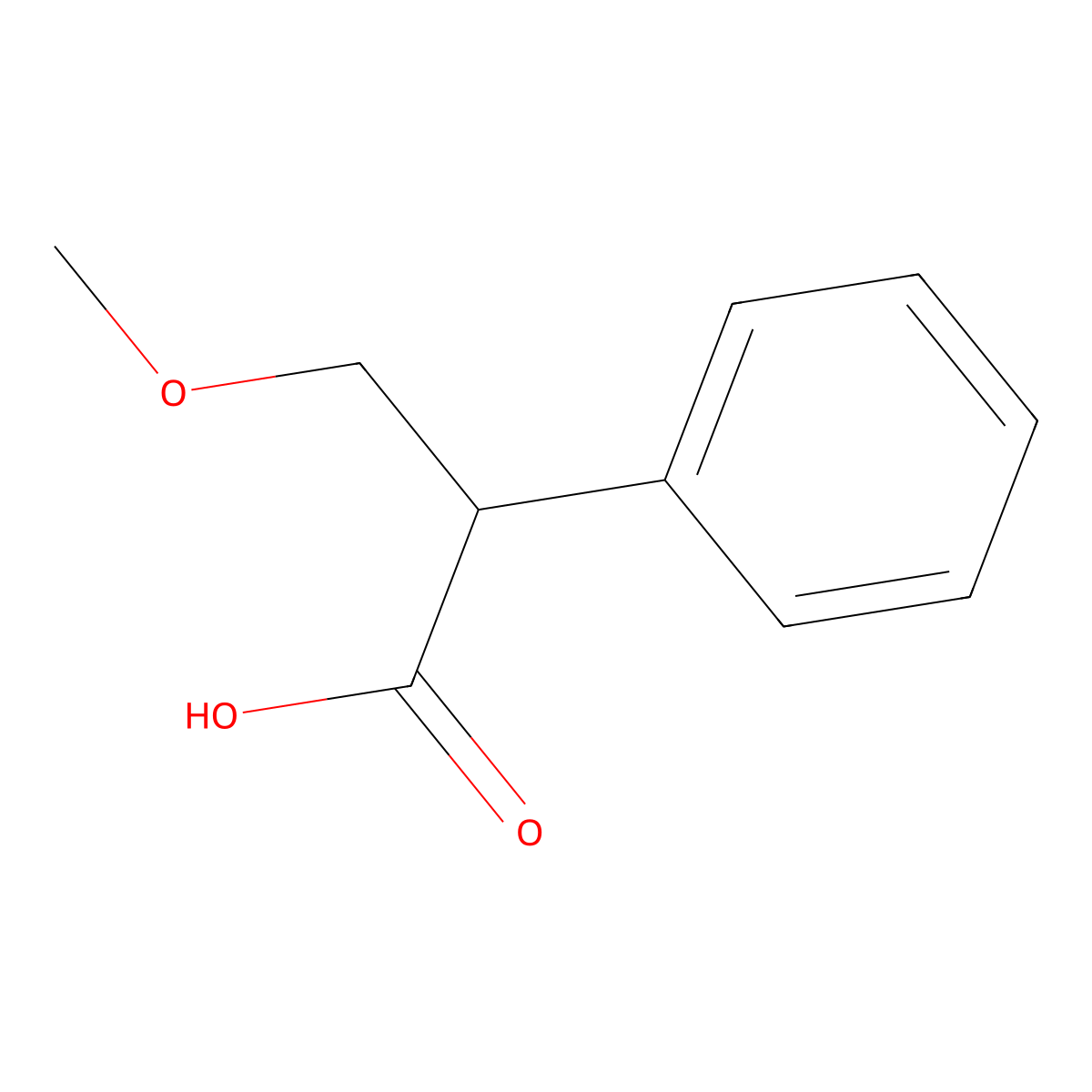 3-Methoxy-2-phenylpropanoic acid molecular structure, CAS 861323-95-7