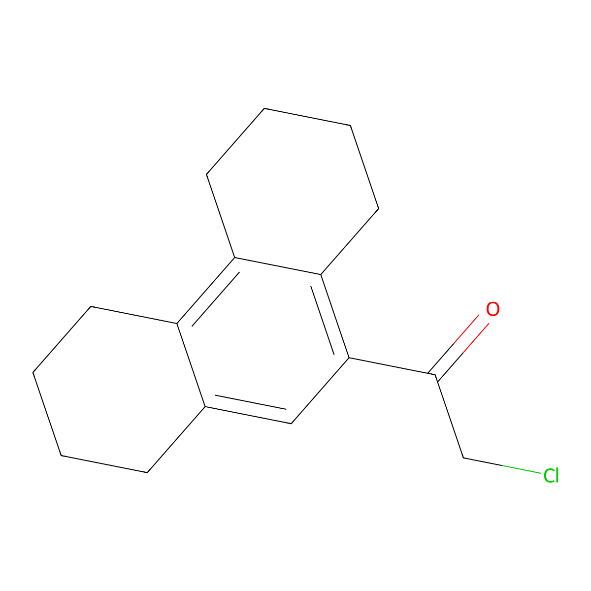 2-Chloro-1-(1,2,3,4,5,6,7,8-octahydrophenanthren-9-yl)ethanone molecular structure, CAS 861329-27-3