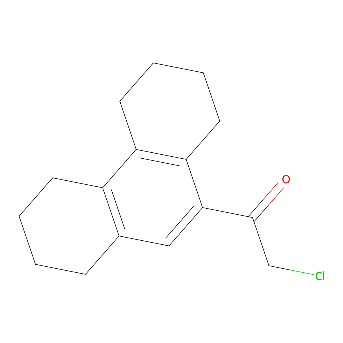 2-Chloro-1-(1,2,3,4,5,6,7,8-octahydrophenanthren-9-yl)ethanone molecular structure, CAS 861329-27-3