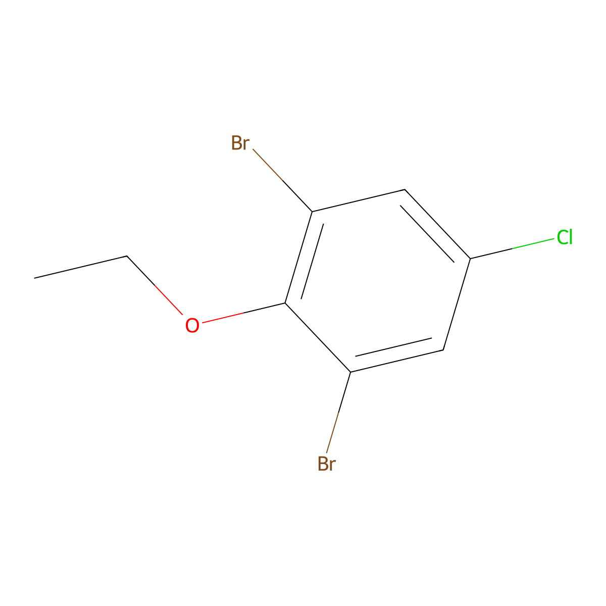 1,3-Dibromo-5-chloro-2-ethoxybenzene molecular structure, CAS 861338-04-7