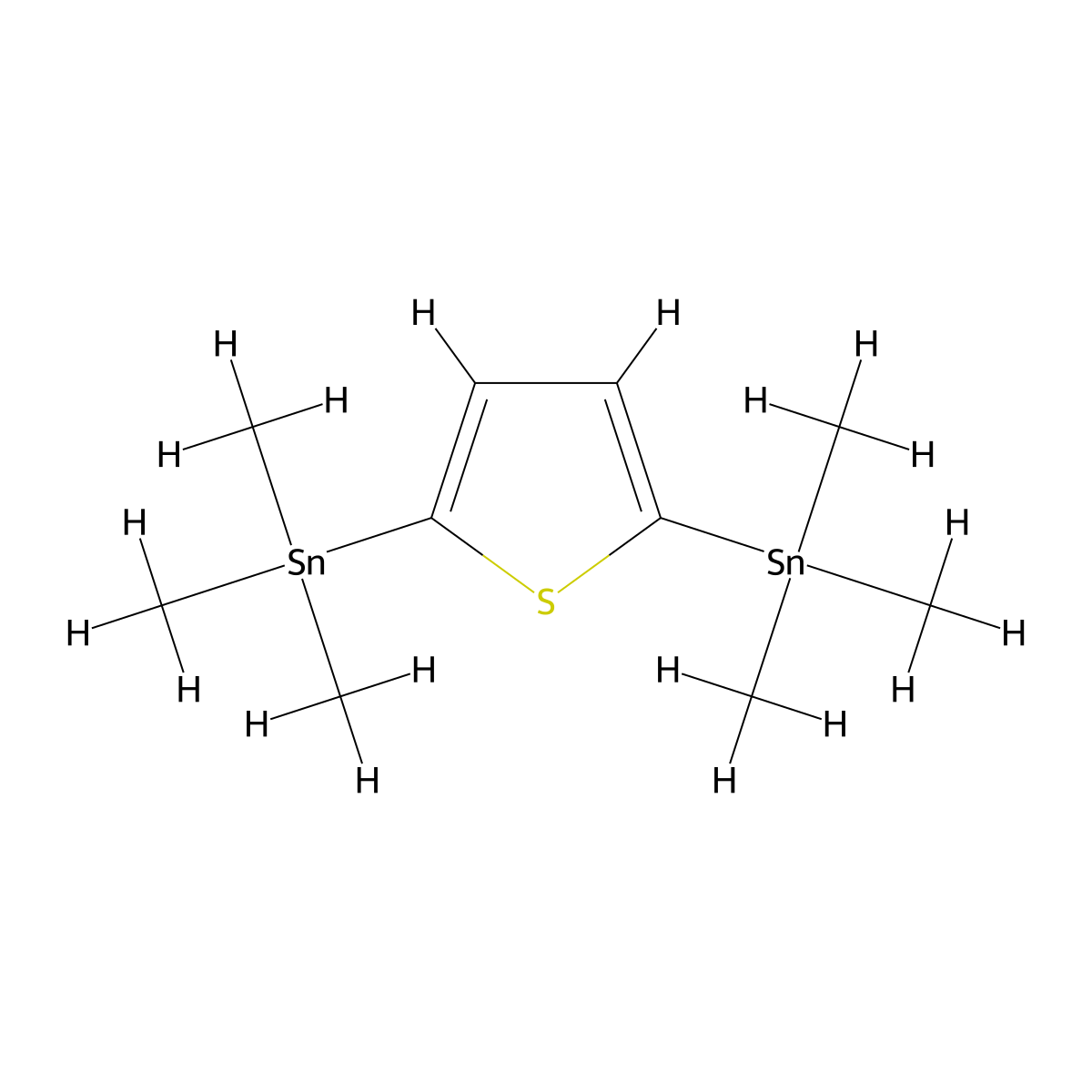 (Thiene-2,5-diyl)bis(trimethylstannane) molecular structure, CAS 86134-26-1