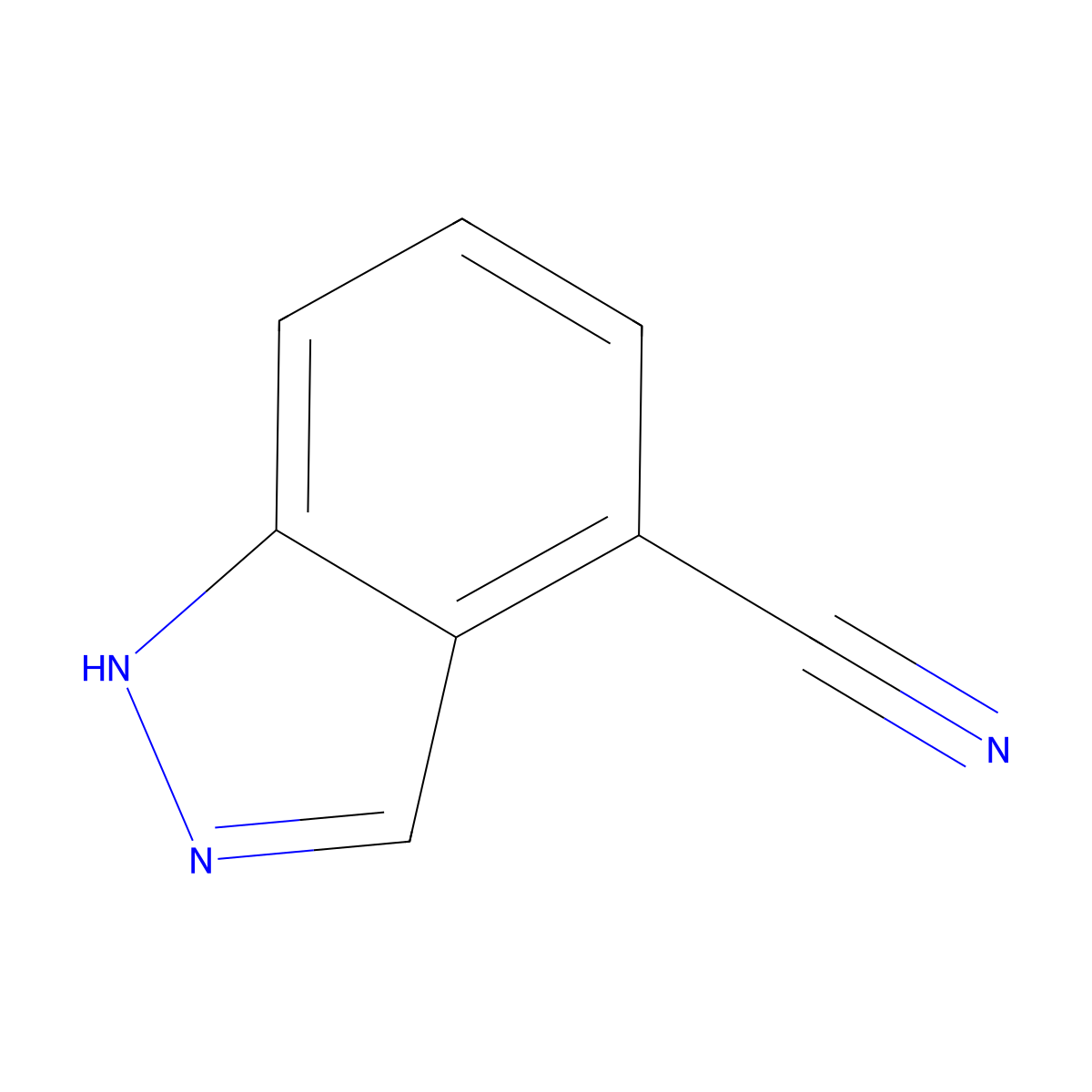 1H-Indazole-4-carbonitrile molecular structure, CAS 861340-10-5