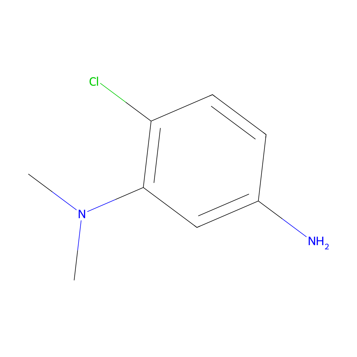 6-chloro-N1,N1-dimethylbenzene-1,3-diamine molecular structure, CAS 861341-86-8