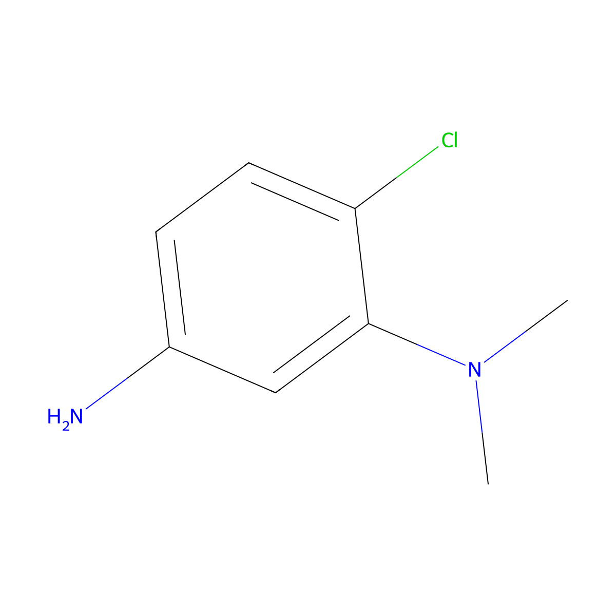 6-chloro-N1,N1-dimethylbenzene-1,3-diamine molecular structure, CAS 861341-86-8