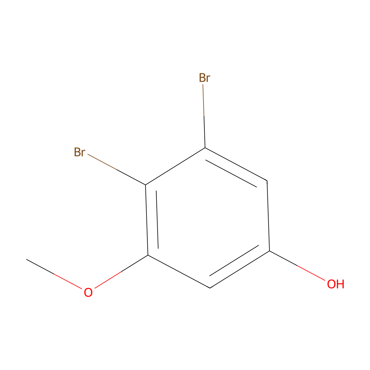 Phenol, 3,4-dibromo-5-methoxy- molecular structure, CAS 861341-88-0