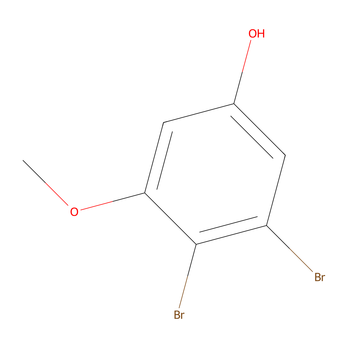 Phenol, 3,4-dibromo-5-methoxy- molecular structure, CAS 861341-88-0
