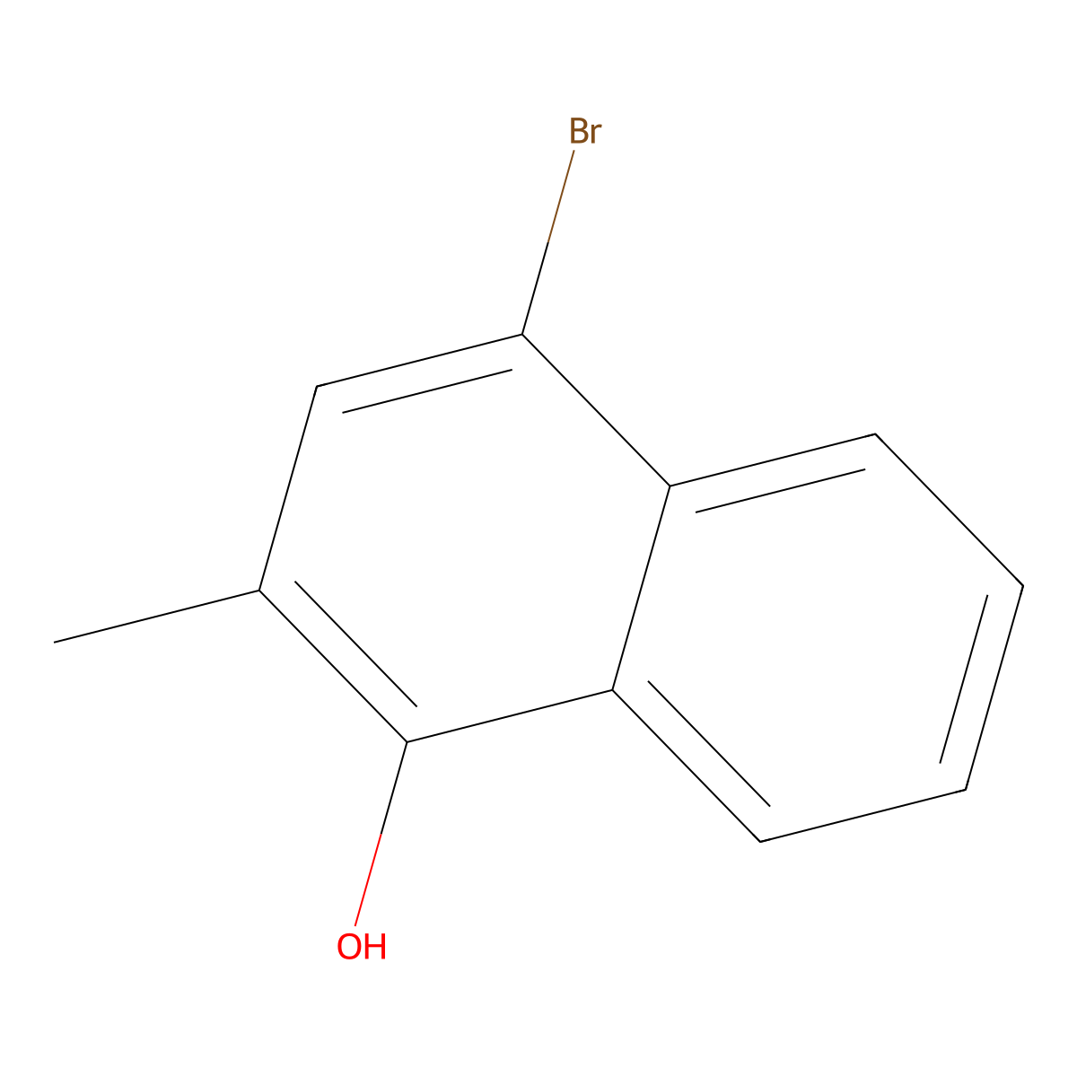 4-Bromo-2-methylnaphthalen-1-ol molecular structure, CAS 861353-63-1