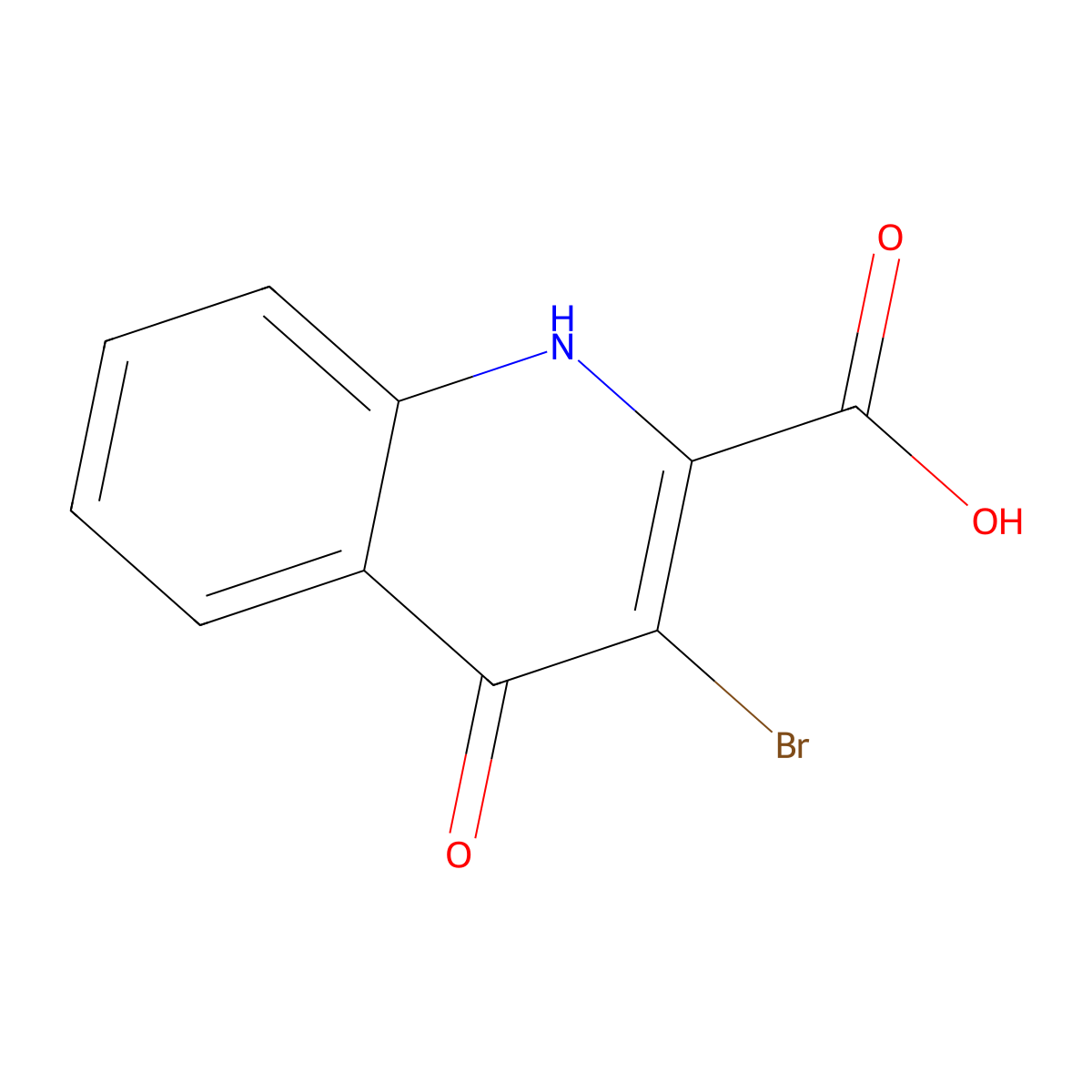 3-Bromo-4-hydroxyquinoline-2-carboxylic acid molecular structure, CAS 861357-59-7