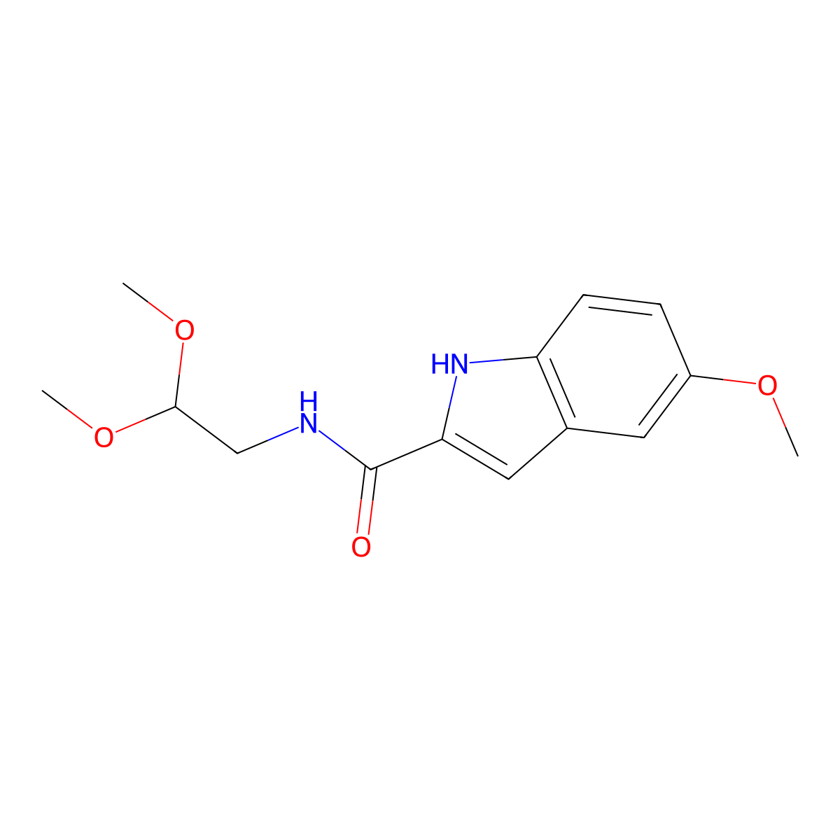N-(2,2-Dimethoxyethyl)-5-methoxyindole-2-carboxamide molecular structure, CAS 861360-50-1