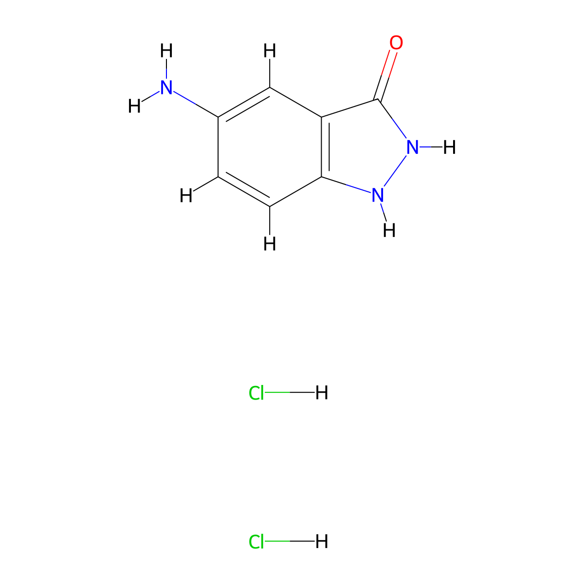 5-Amino-1H-indazol-3-ol dihydrochloride molecular structure, CAS 861360-71-6