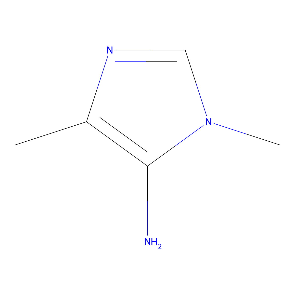 1,4-dimethyl-1H-imidazol-5-amine molecular structure, CAS 861362-24-5