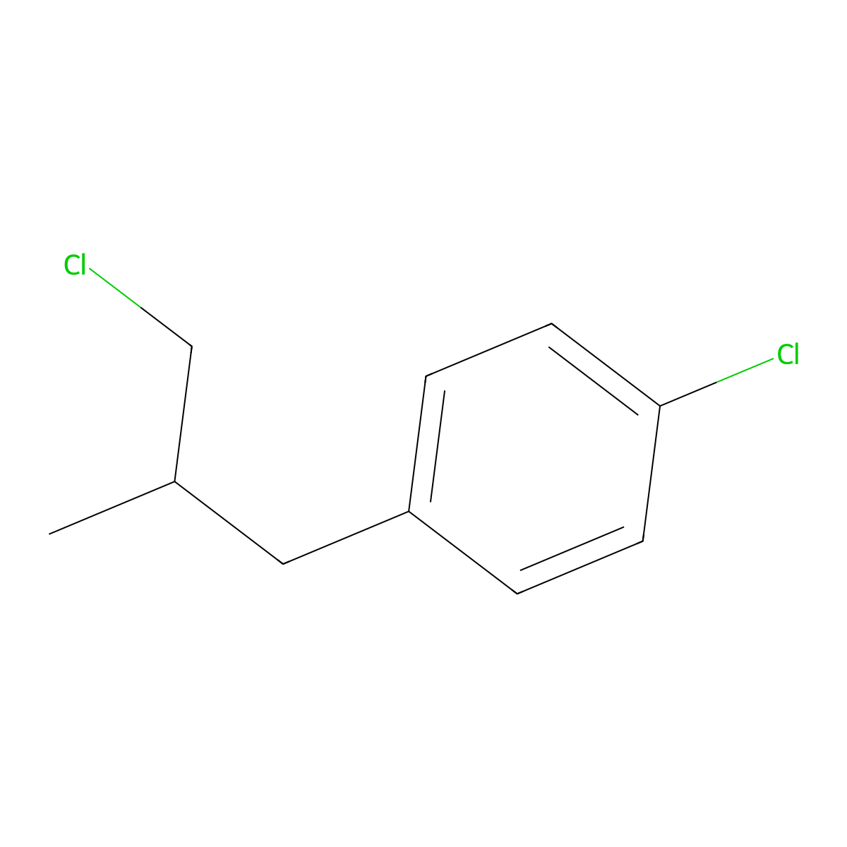 1-Chloro-4-(3-chloro-2-methylpropyl)benzene molecular structure, CAS 861362-73-4